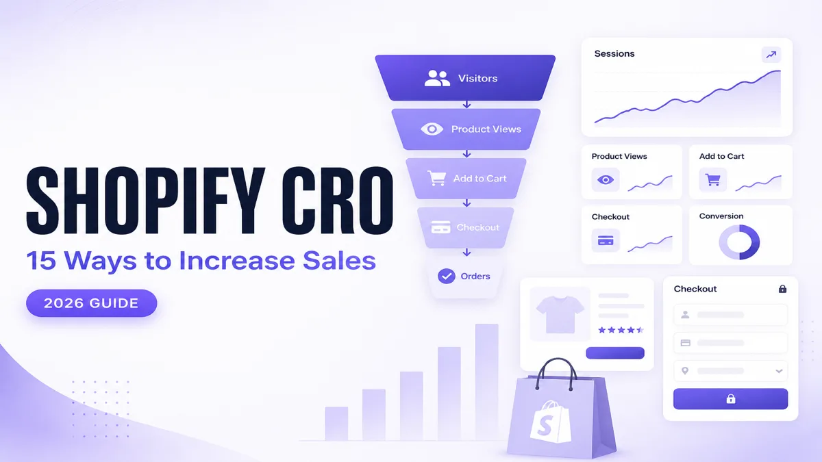 Shopify conversion rate optimization funnel from product view to purchase
