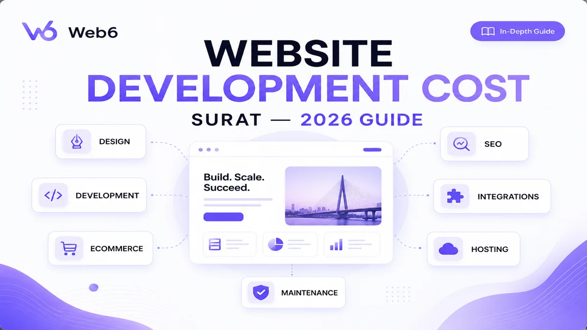 Website development cost factors for businesses in Surat