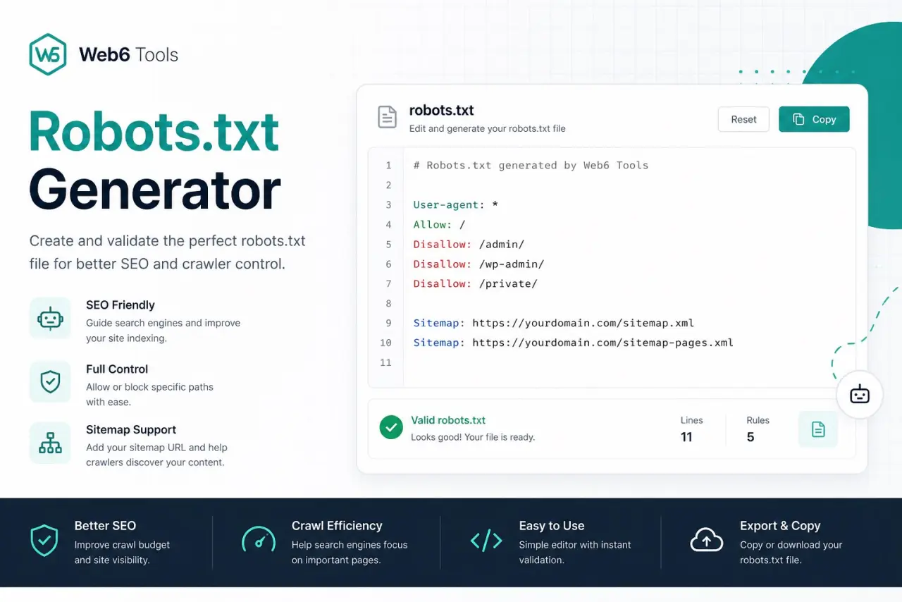Free Robots.txt Generator Tool